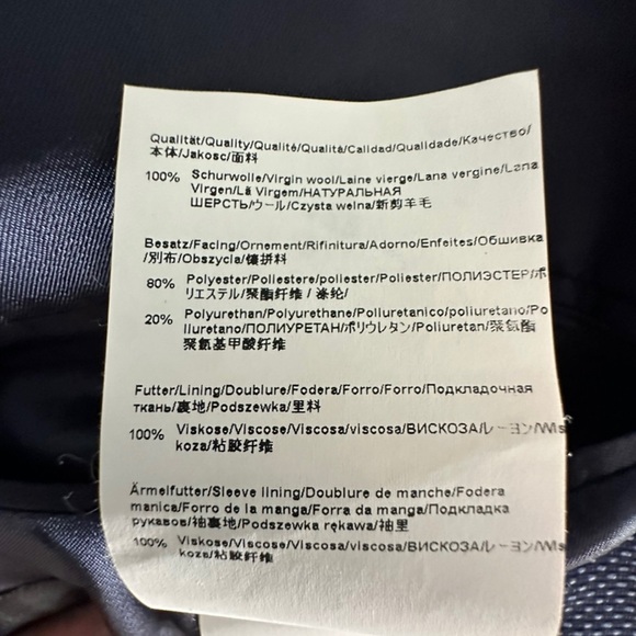 Hugo Boss | Men’s Navy Blue Virgin Wool Jaye Elbow Patch Sport Coat Blazer ~ 54R - Picture 9 of 13